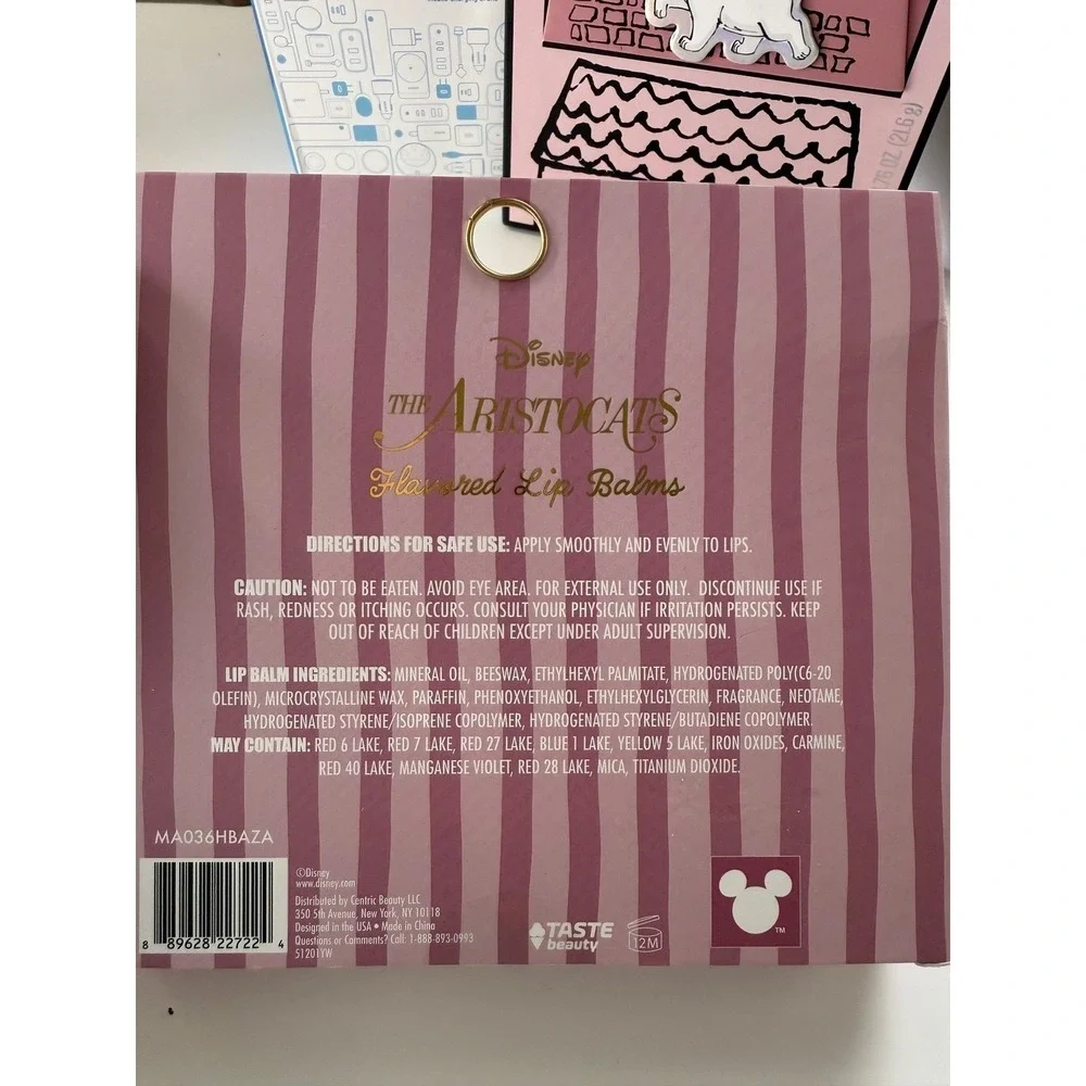 Disney Aristocats Marie Lip Balm & Eyeshadow Palette Duo‎ Gift Set Coquette NEW